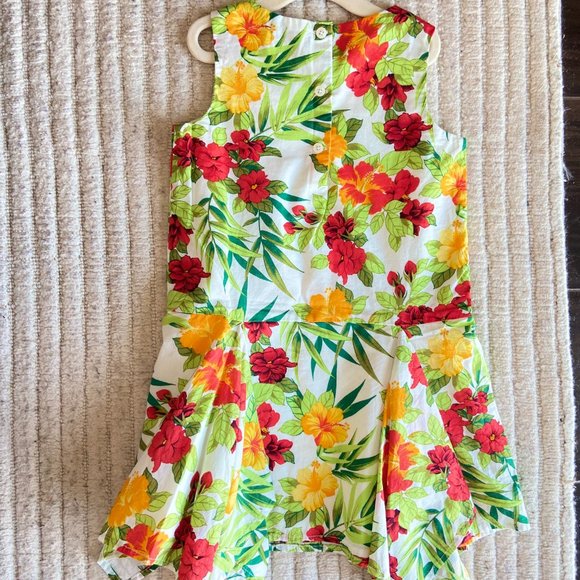 Baby GAP tropical print cotton poplin dress, Girls size 4, NWOT - Picture 5 of 7